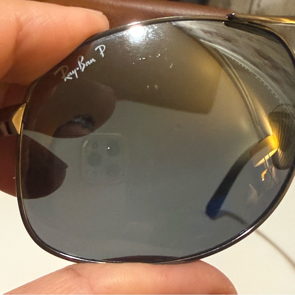 Ray-Ban RB3387 Polarized Aviator Sunglasses Reflective/Mirror Lenses - Picture 8 of 9